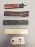 (4) Early Straight Razors in Boxes
