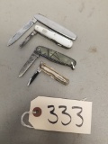 4 mini vintage folding knives