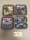 Large Assortment of Vintage Marbles