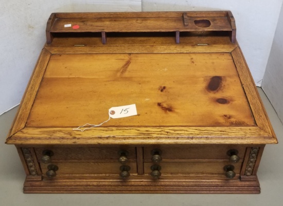 Antique Wooden 4 Drawer Spool cabinet,