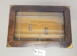 Vintage Leaded Glass Pistol Display box,