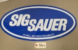 Embossed Sig Sauer metal sign,