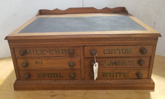 Antique Turn of the Century "Clarks Spool Cabinet"