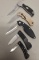 5 assorted folding knives great condition,