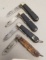 4 vintage Camillus folding knives,