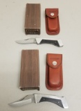 2 Sharp model 200 folding knives,