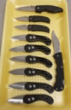 10 assorted folding knives,