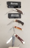 2 Boker Tree brand & 2 Magnum Boker knives,