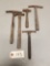 5-Early Wooden Handled Small Hammers