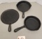 3-Cast Iron Skillets