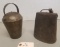 2 Vintage Tin Cowbells,