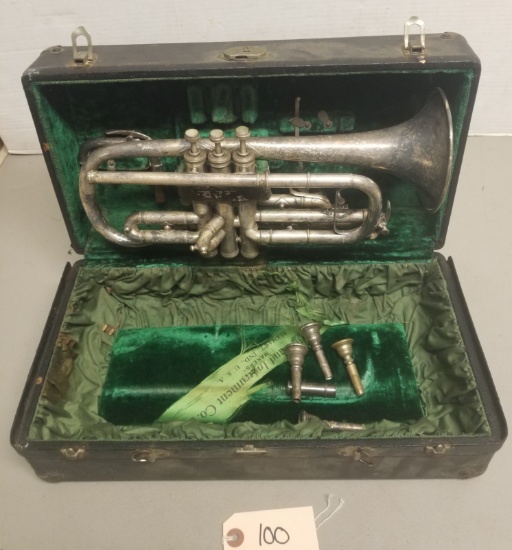 Early Martin Trumpet in Case