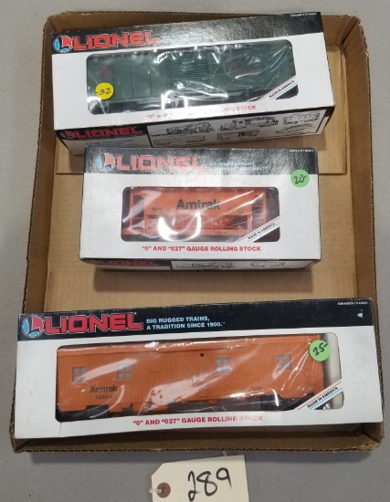 3-Lionel 0 & 027 Gauge Rolling Stock Cars