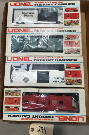 4-Lionel 0 & 027 Gauge Train Cars