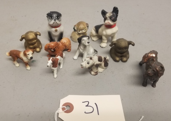 10 Assorted Cast Dogs,