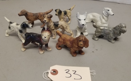 9 Assorted Cast Dog,