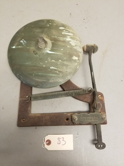 Early Chas. Cory & Sons Brass Spring Loaded Bell,