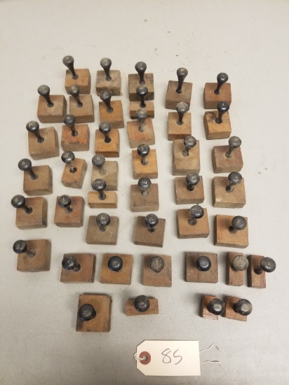 42 Early Wooden Stamps,