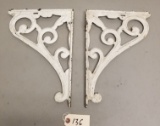 2-Vintage Cast Iron Shelf Brackets