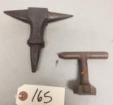 2-Blacksmith Hardy Tool/Stake Anvils