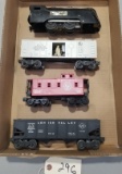 4-Lionel Train Cars