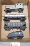 4-Lionel Train Cars