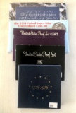 Bicen. Silver Set, 1982, 87 Proof Sets, 1994 UNC Set, 87 UNC Set,