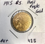 1915 $5 gold half eagle