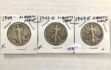 Walking Liberty Halves (3),