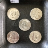 Franklin Halves (5),