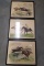 (3) Vintage Signed Horse Racing Prints in Frames