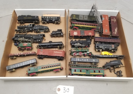Large Assortment of Heavy Metal Mini Toy Trains