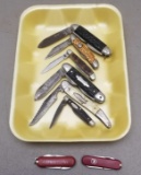 (8) Assorted Vintage Folding Knives