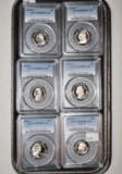 PCGS Slabbed Nickels, dime in proof