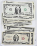 $1 Star Notes, red seal $2 notes,