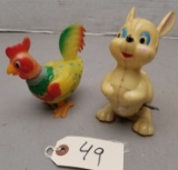 (2) Vintage Plastic Wind-Up Toys