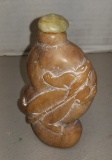 Early, Decorated Soapstone Snuff Bottle
