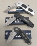 (3) New Smith & Wesson Folding Knives