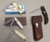 (4) Folding Knives with Good Markings