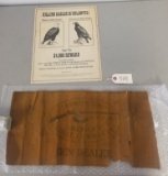 Early Remington Gun Dealer Poster & Eagle Poster