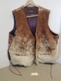 Domaki Leather Texas Longhorn Hide Vest