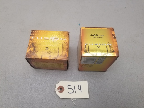 (40) New Rounds of Fusion 460 S&W 260 Grain Ammo