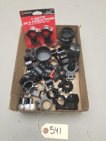 Large Assortment of Scope Rings & Caps