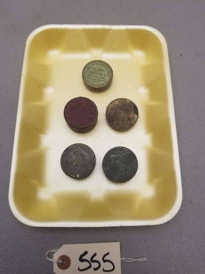 (5) Original Vintage Primer Tins
