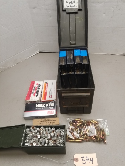 1200 Rounds of Assorted 9mm Bullets