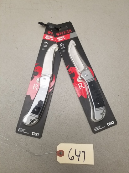 2 - New Ruger Folding Knives (New in Packages)