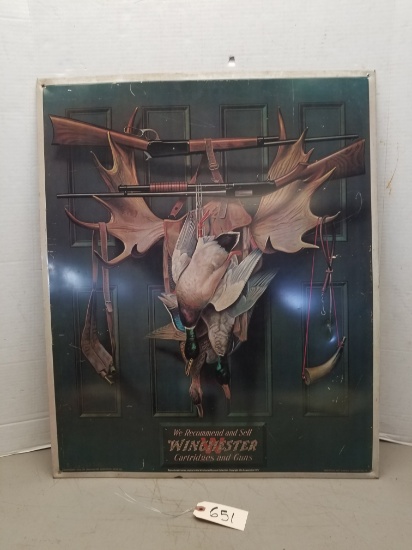 "Winchester Repeating Arms" 1975 Metal Sign