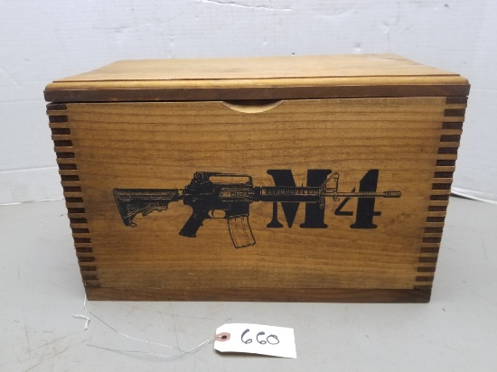 Dovetailed Wooden M4 Box with Rope Handles