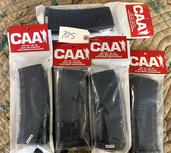 (5) CAA  AR-15 / M16 30 RD Magazines