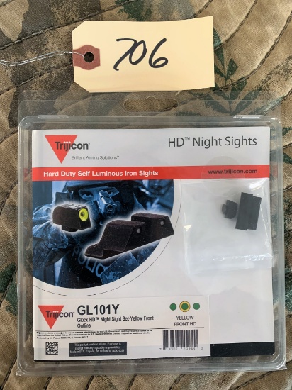 Trijicon GL101Y Glock Night Sights (Yellow)